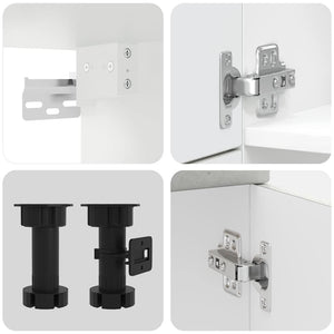7-teiliges Küchenschrank-Set Betongrau