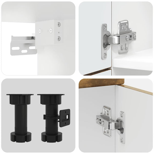 7-teiliges Küchenschrank-Set Räuchereiche