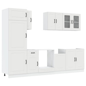 8-tlg Küchenschrank Set Weiß