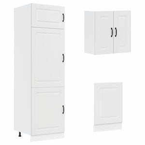 8-tlg Küchenschrank Set Weiß
