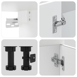8-tlg Küchenschrank Set Weiß