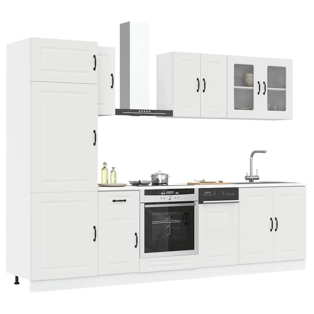 8-tlg Küchenschrank Set Weiß
