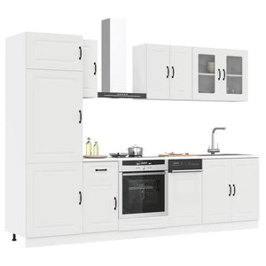 8-tlg Küchenschrank Set Weiß