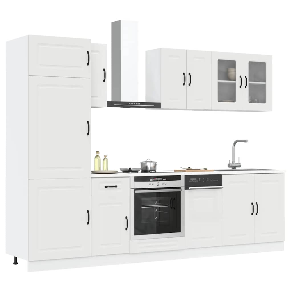 8-tlg Küchenschrank Set Weiß