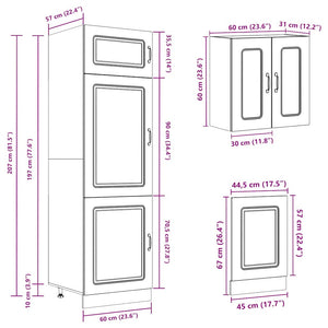 8-tlg Küchenschrank-Set Sonoma-Eiche