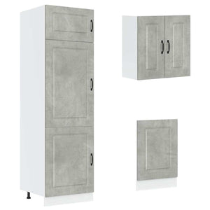 8-teiliges Küchenschrank-Set Betongrau