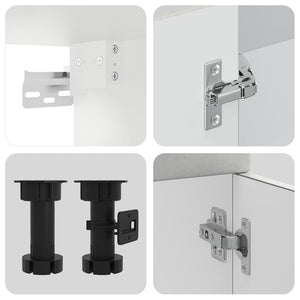8-teiliges Küchenschrank-Set Betongrau