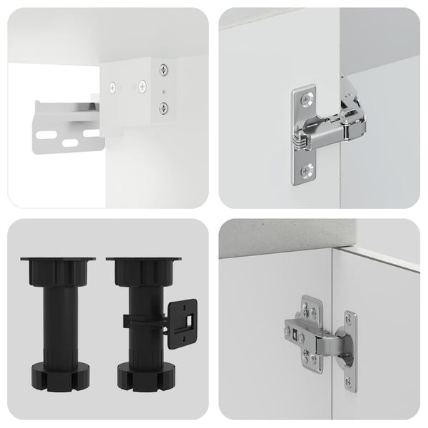 8-teiliges Küchenschrank-Set Betongrau