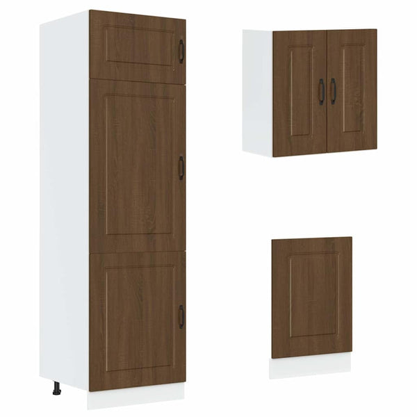 8-teiliges Küchenschrank-Set Braun Eiche