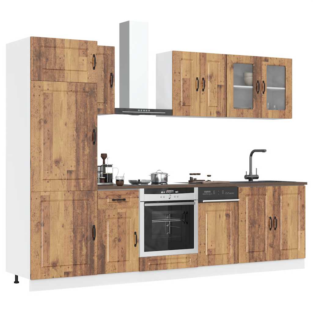 8-tlg Küchenschrank-Set Altholz-Optik