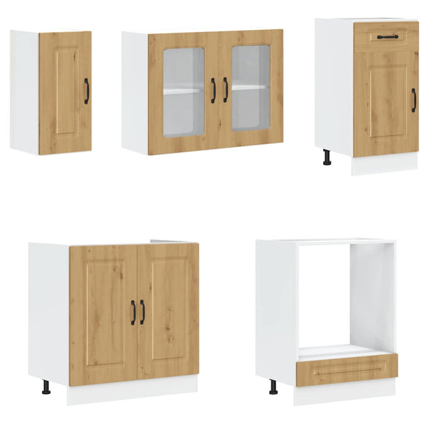8-tlg Küchenschrank Set Artisan-Eiche