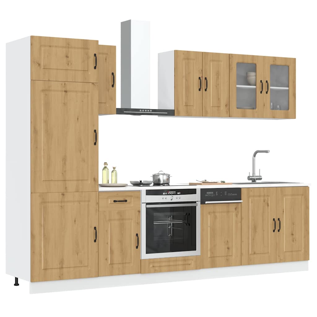 8-tlg Küchenschrank Set Artisan-Eiche