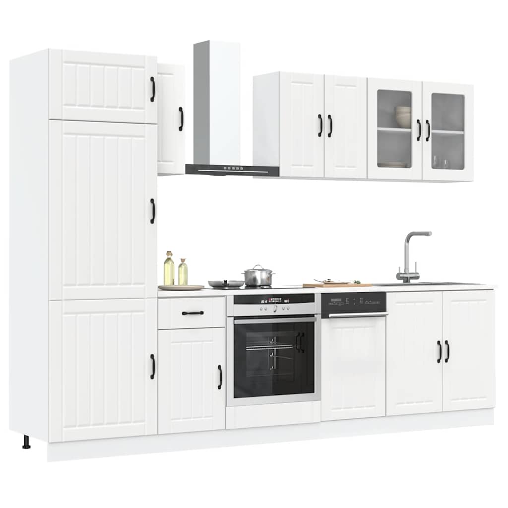8-tlg Küchenschrank Set Weiß