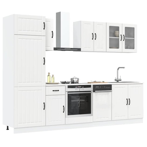 8-tlg Küchenschrank Set Weiß