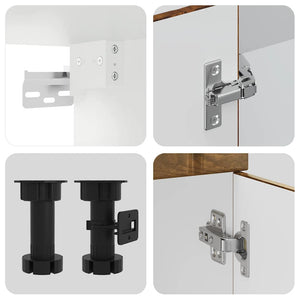 8-teiliges Küchenschrank-Set Räuchereiche