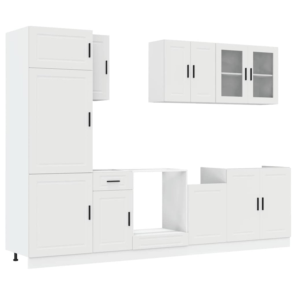 8-teiliges Küchenschrank-Set Weiß