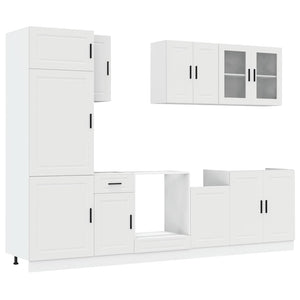 8-teiliges Küchenschrank-Set Weiß