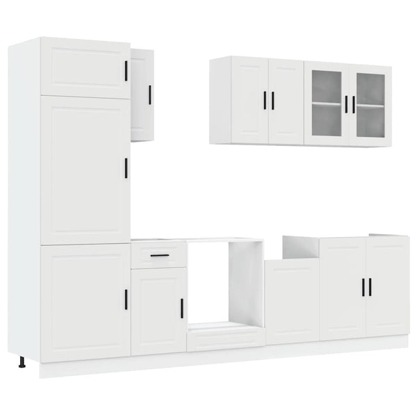 8-teiliges Küchenschrank-Set Weiß