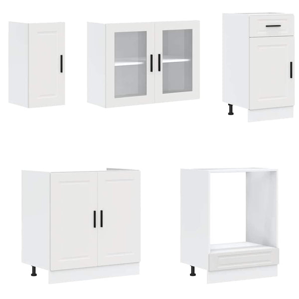 8-teiliges Küchenschrank-Set Weiß