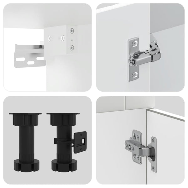 8-teiliges Küchenschrank-Set Weiß