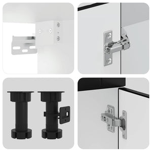 8-tlg Küchenschrank Set Schwarz