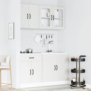 4-tlg Küchenschrank Set Weiß