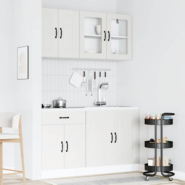 4-tlg Küchenschrank Set Weiß