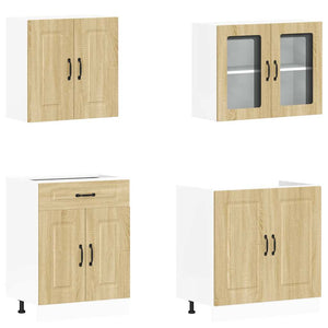 4-tlg Küchenschrank Set Sonoma-Eiche