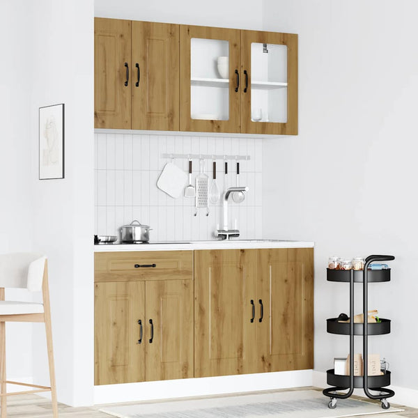 4-tlg Küchenschrank Set Artisan-Eiche