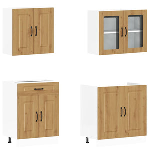 4-tlg Küchenschrank Set Artisan-Eiche