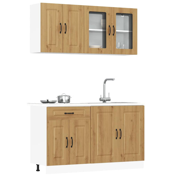 4-tlg Küchenschrank Set Artisan-Eiche