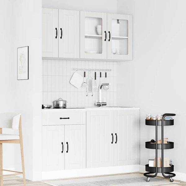 4-tlg Küchenschrank Set Weiß