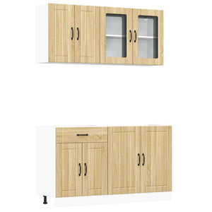 4-tlg Küchenschrank Set Lucca Sonoma-Eiche