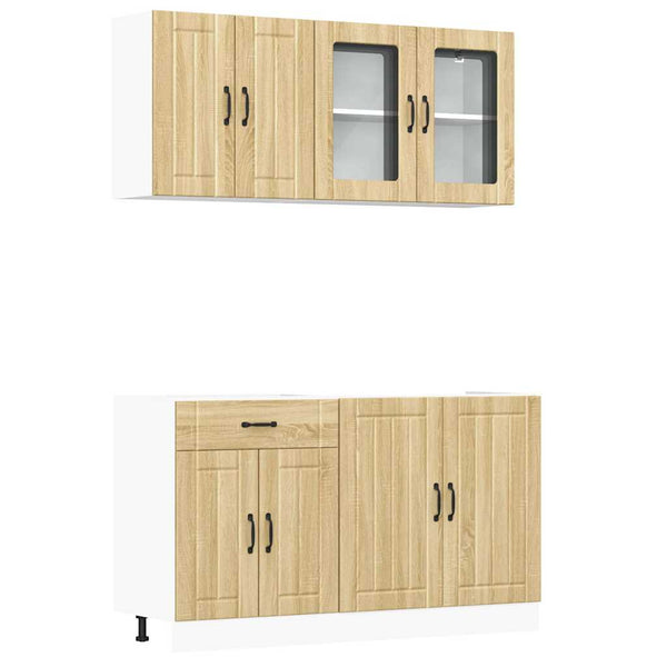 4-tlg Küchenschrank Set Lucca Sonoma-Eiche