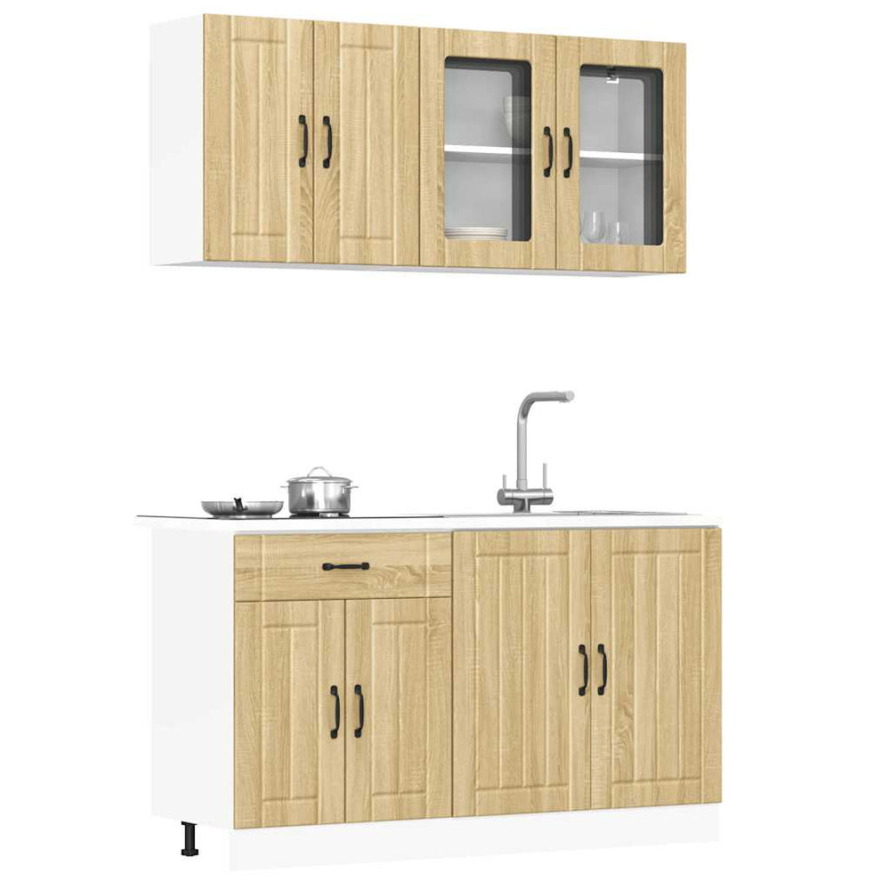 4-tlg Küchenschrank Set Lucca Sonoma-Eiche