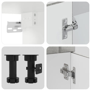 4-tlg Küchenschrank Set Lucca Grau Sonoma