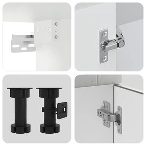 4-teiliges Küchenschrank-Set Betongrau