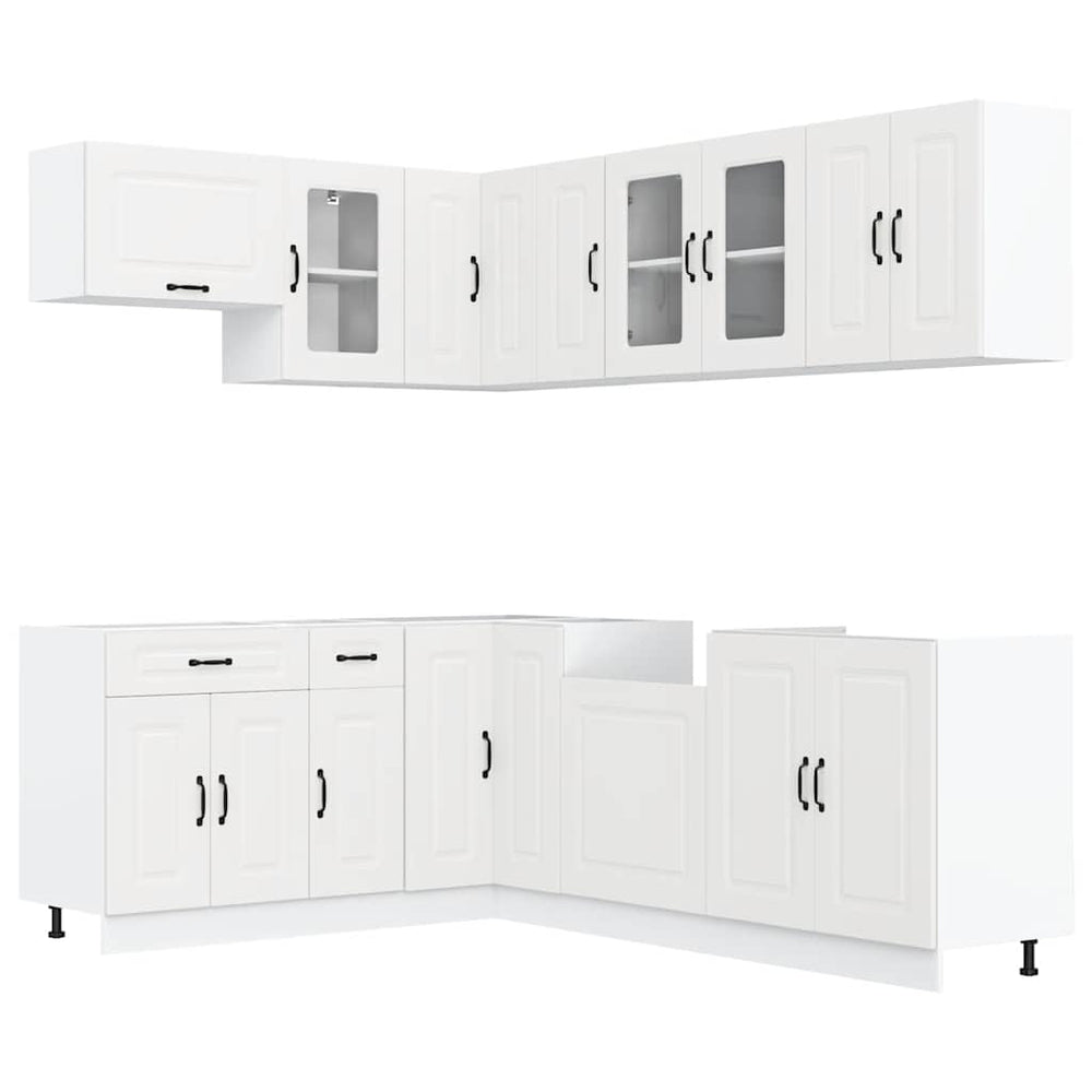 11-teiliges Küchenschrank-Set Weiß