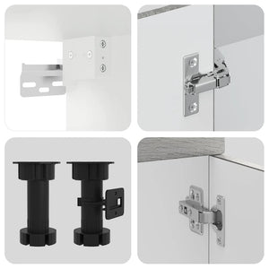 11-tlg Küchenschrank Set Grau Sonoma