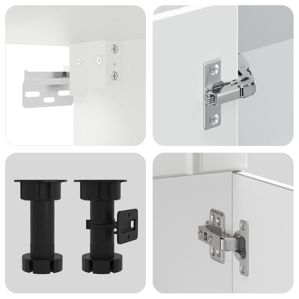11-teiliges Küchenschrank-Set Weiß