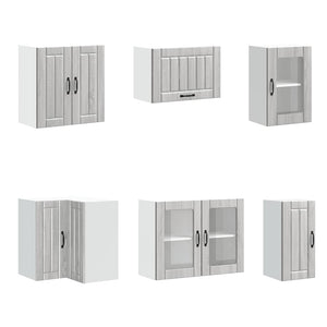 11-tlg. Küchenschrank-Set Grau Sonoma