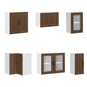 11-teiliges Küchenschrank-Set Lucca Eiche Braun