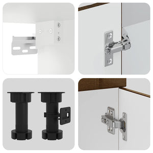 11-teiliges Küchenschrank-Set Lucca Eiche Braun