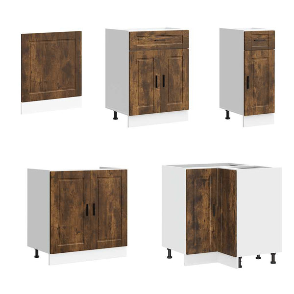 11-teiliges Küchenschrank-Set Räuchereiche