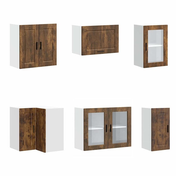11-teiliges Küchenschrank-Set Räuchereiche
