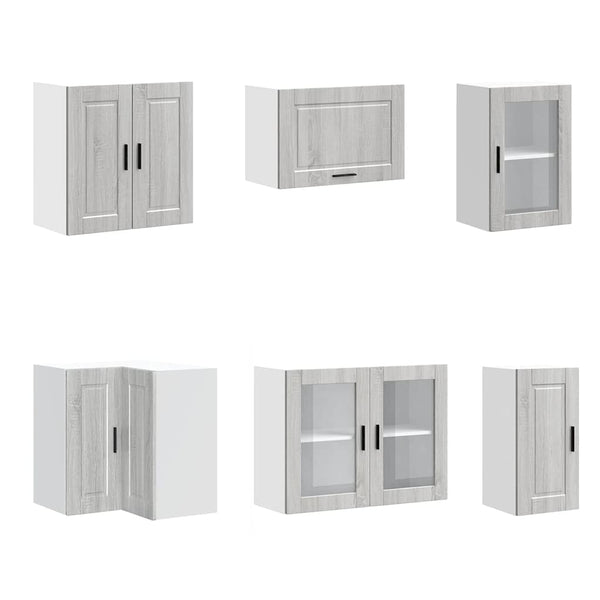 11-teiliges Küchenschrank-Set Grau Sonoma