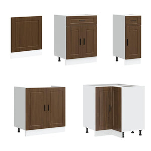 11-teiliges Küchenschrank-Set Braun Eiche