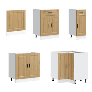 11-tlg Küchenschrank Set Artisan-Eiche