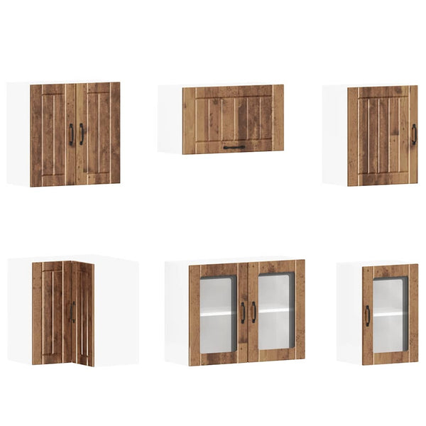 11-tlg. Küchenschrank Set Altholz-Optik