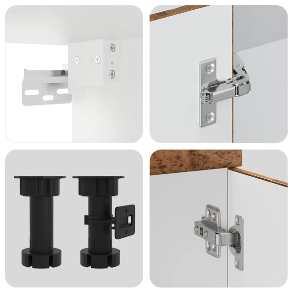 11-tlg. Küchenschrank Set Altholz-Optik